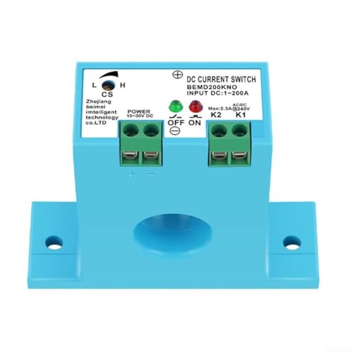 Getdoublerich - Getdoublerich 1 interrupteur de détection de courant, DC 1-200 A, protection contre les surcharges, relais de courant, transformateur de courant avec seuil réglable, adapté à diverses applications