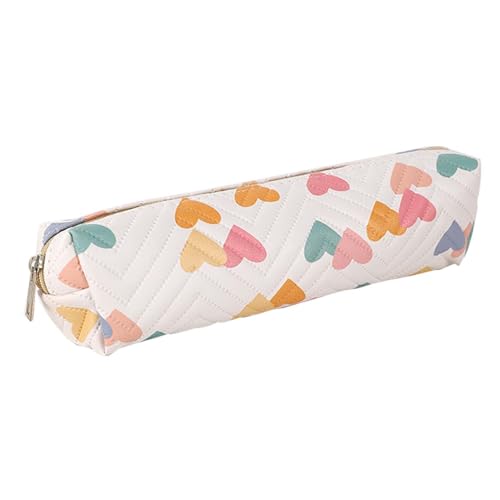 Image of Small Pencil Pouch Cute Makeup Heart Pen Bag Women Office Stationery Comestic Bag