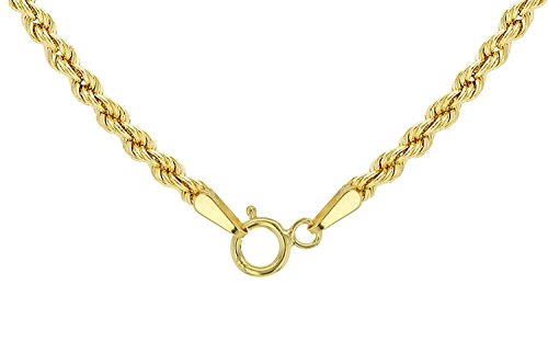 Catenina in oro giallo da 14 carati 585, unisex