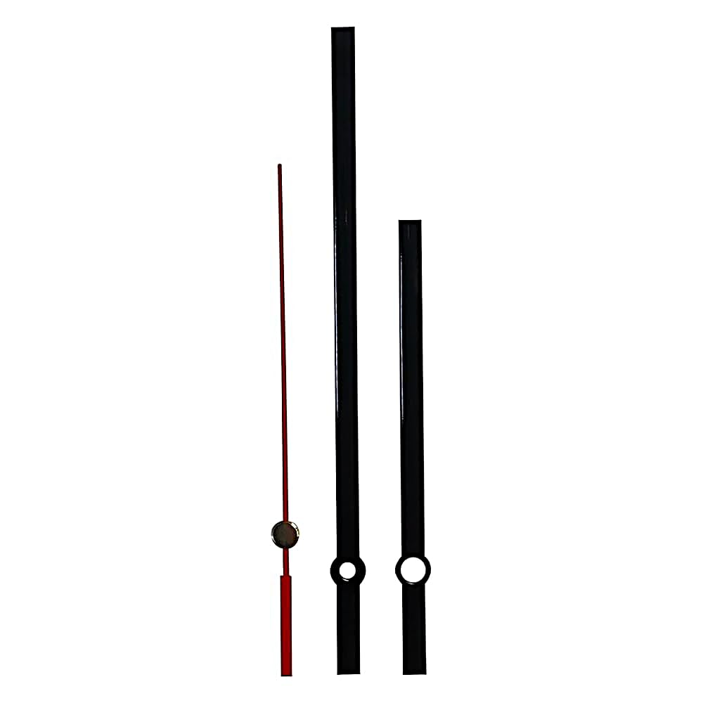 Replacement Black Metal Press Fit Clock Hands Compatible With Chinese Quartz Mechanism DIY Repair 130mm