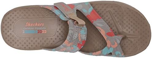 Skechers Women's Foamies Reggae - Rainforest Slide Sandal, Taupe, 11 | Image 4