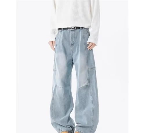 Men Oversized Baggy Jeans Wide Leg Cotton Denim Pants Vintage Loose Fit Streetwear Trousers3