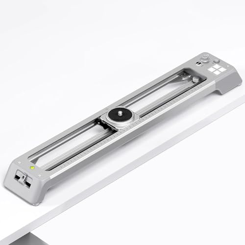 Image of Motorized Camera Slider with 125 Panorama Rotating Track Dolly, 5.5-11Lbs Load Capacity, Buttons and App Control for Video Shooting,Smooth Operation (60cm)