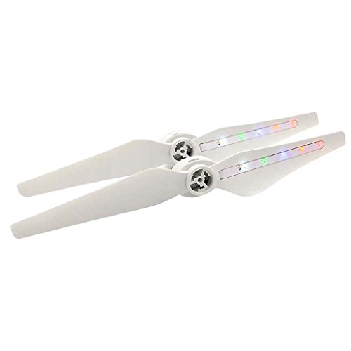 BESSTUUP Hélices LED para DJI Phantom 3/4/4 Pro – Accesorios de iluminación recargables para vuelos más brillantes y visibles