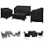 SIRUITON Patio Furniture Covers, Outdoor Furniture Cover Waterproof 4-Piece, Patio Furniture Set Covers, Heavy Duty Durable and Water Resistant Fabric, Fit for Chairs, Couch, Coffee Table, Black