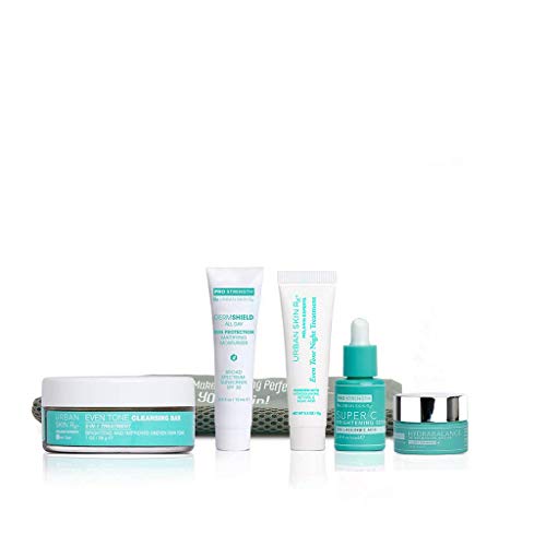 Urban Skin Rx Dark Spot and Even Tone Essentials Travel Kit | Includes 5 Best Sellers That Improve the Appearance of Skin Tone, Dullness, Blemishes, Formulated with Hyaluronic Acid | 30 Day Supply