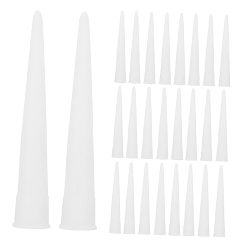 HEATSHAKING 60個入り耐久プラスチック製シーラントノズル キャップ付 コーキングチューブ用 ねじ込み式 防空気漏れ 充填均一 シリコーン用使い