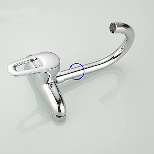 Mitigeur cuisine mural robinet evier chrome orientable 360 EIN - 4