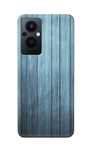 Image of Printed Hard Back Cover Case for Oppo F21 Pro 5G | Oppo F21s Pro 5G | Oppo Reno 7Z 5G Back Cover (Wooden Blue) -702