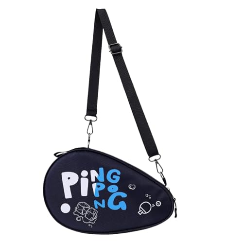Estuche rígido impermeable para pala de tenis de mesa con compartimento de pelotas