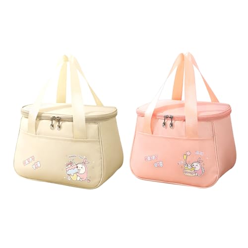 Juego de 2 bolsas isotérmicas plegables, 9 L, para compras, térmicas, para el almuerzo, pícnic, almuerzo, bolsa térmica para mantener el calor, bolsa térmica para oficina, 27 x 18 x 20,5 cm (F)