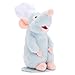 Disney Store Official Remy Magnetic Shoulder Plush Stuffed Animal - Adorable Ratatouille Character with Chef's Hat, Includes Magnetic Pad - Soft, Fuzzy Fabrics, Perfect Plush Toys