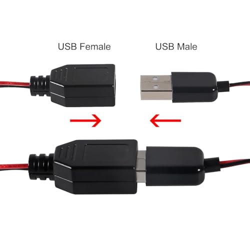 Image of 8PCS USB to Alligator Clip Adapter Cable Female USB to Alligator Clip Probe USB Cables with Alligator Clip for Circuit Test(Female)