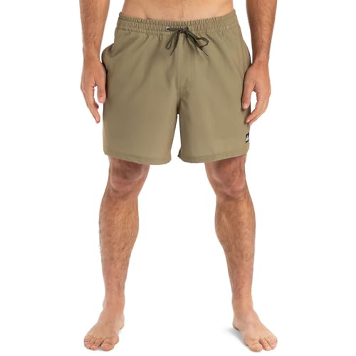Quiksilver Surfsilk Solid Volley 16 Pantalones Cortos, Aloe, M para Hombre