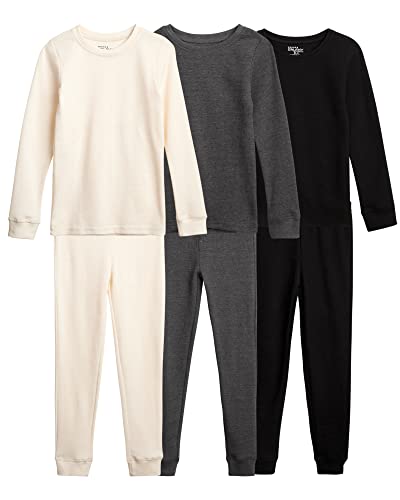 Galaxy by Harvic Boys' Thermal Underwear Set - 6 Piece Waffle Knit Kids Thermal Top and Bottom Set for Boys (Sizes: 2T-16)