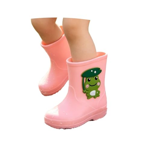 Viunychn Botas de goma para niños, antideslizantes, botas de lluvia con cordones, zapatos de lluvia ligeros con cordón ajustable, botas de goma unisex para niños y niñas, cómodas botas impermeables