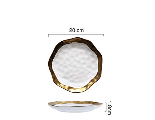 Aeelb Ceramic Western Food, Phnom Penh Breakfast Plate, Dessert Plate Salad Plate,8 Inch