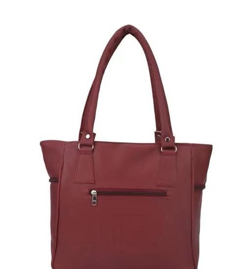 Image of Black Flap Shoulder Bag for Women (maroon, Medium)
