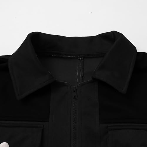 Men'S Vintage Trench Faux Leather Jacket Retro Mid Length Coats Oversized Zip Up Fall Winter Fashion Tactical Jackets 5