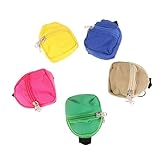 1 Set 2 Pcs Mini Backpack Key Fob Backpacks for Key Rings Keychains Wrist Strap Keychain Loveook Backpck Coin Purse Mini Bag Key Chain Change Purse Pendant Khaki Nylon Cloth