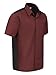 Red Kap Men's Airflow Cook Shirt with Oilblok, Merlot Heather with Black Mesh, Large
