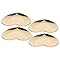 TOPBATHY 4 Pièces Plateau de bijoux en acier inoxydable petit plateau à bijoux porte-colliers vide poche coeur organisateur de parfum pour la chambre Doré