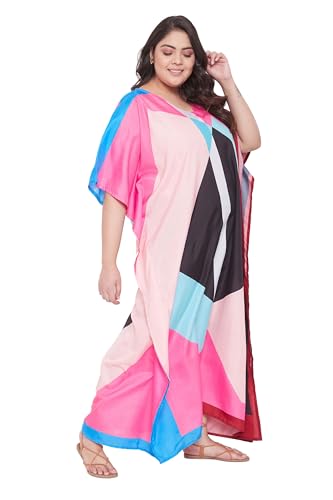 Oussum Long Caftan for Women Plus Size Beach Cover Up Casual Kaftan Maxi Gown Dress Loungewear House Dresses for Summer3
