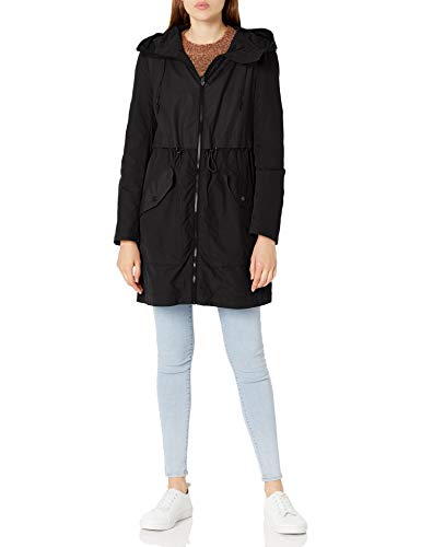 Marc New York by Andrew Marc Women's Shippan Crinkle-Rubber Mix Jacket, Black, Medium