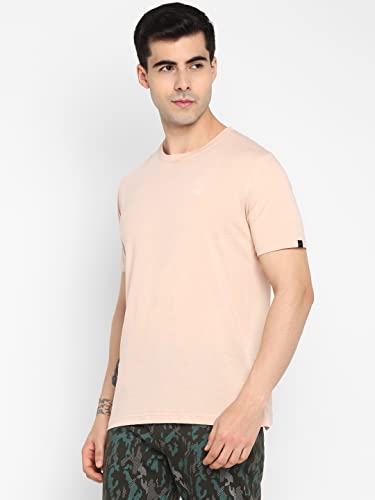 Image of Allen Cooper Men's Super Combed Cotton Rich Solid Round Neck Half Sleeve T-Shirt
