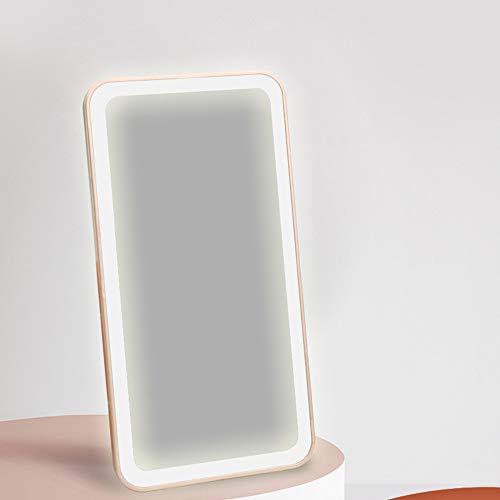 Andoer Mini espelho de maquilhagem portátil espelho pequeno com luz tipo telemóvel