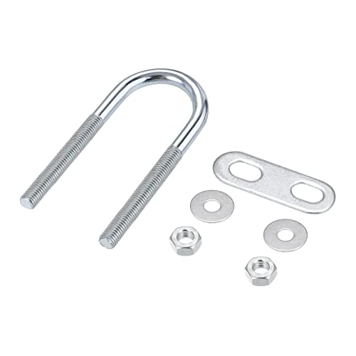 Image of METALLIXITY U Bolts 4 Sets (M6x22x70mm), Round U Bolt Steel with Accessories - for Construction, Pipe