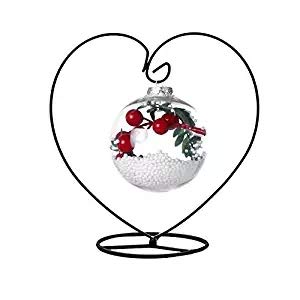 Archi 2 Pack Heart-Shaped Ornament Display Stand Iron Pothook Stand For Hanging Glass Terrarium (Heart) #TOP1
