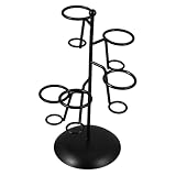 GRADENEVE Soporte para Conos de Helado de Hierro Artístico con Orificios para Exhibición Práctica Fiestas y Tiendas de Postres Base Estable para Presentación Atractiva de Conos y Postres