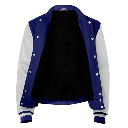 Image of Baseball Wool Letterman Varsity Faux Leather Sleeve For Men | Wool Varsity Bomber Jacket