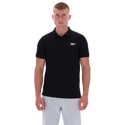 Reebok Apparel Polo manches courtes brodé Blaze homme noir S