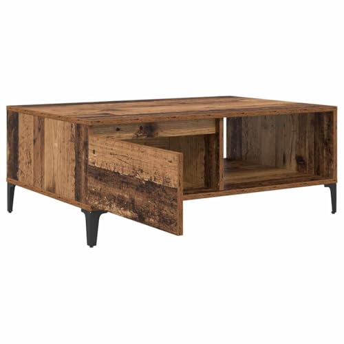 Table basse design industriel bois ancien et cadre métal de qualité Mangloder - 6