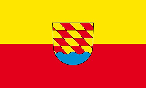 Drapeau Guggenhausen de format paysage avec une grande surface de 1.35m² - 2