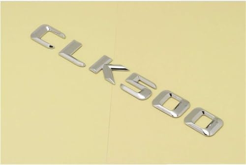 Image of ABS 3D Chrome CLK 500 Letters Emblem Badge Replaces with CLK Class Side Supercharge Turbo Logo Car Styling Refitting Sticker CLK500