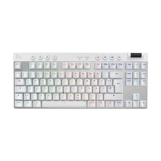 Logitech G PRO X TKL LIGHTSPEED kabellose Gaming-Tastatur, ultramobiles Design ohne Ziffernblock, LIGHTSYNC RGB, PBT-Tastenkappen, Tactile Switches (GX Brown), QWERTZ Deutsches Layout, Weiß