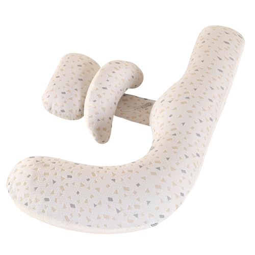 Image of Pregnancy Maternity Pillow for Side Sleeping Soft Adjustable Body Pillow for Pregnant Women with Detachable Cover