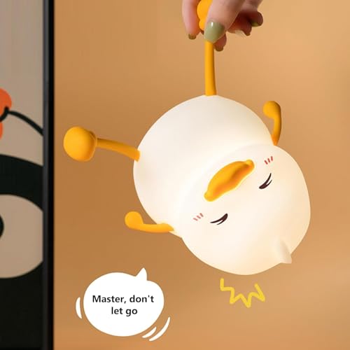 Image of Night Lamp for Bedroom | Touch Control Silicone Lamp with 7-Colour Changing Light | USB Rechargeable Bedside Girls & Boys | Warm White Diwali Decoration Light | Christmas Gift (Duck)