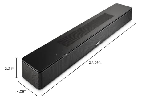 Bose Smart Soundbar 600 with Dolby Atmos, Bluetooth Wireless Sound Bar for TV with Built-in Microphone and Alexa Voice Control, Black