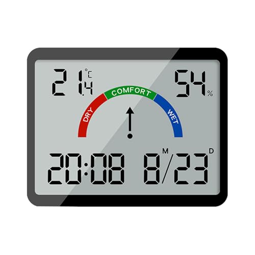 Horloge murale numérique avec date et température pour maison