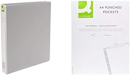 Q-Connect KF01325Q Presentation 4D-Ring Binder 25mm A4 - White (Pack of 6)