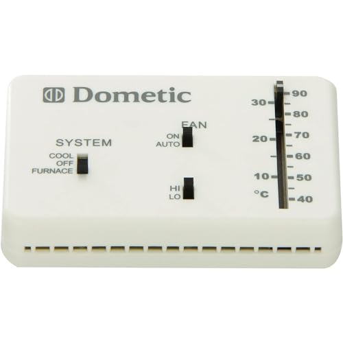 Dometic 3106995.032 RV Analog Thermostat (Cool Only/Furnace), White