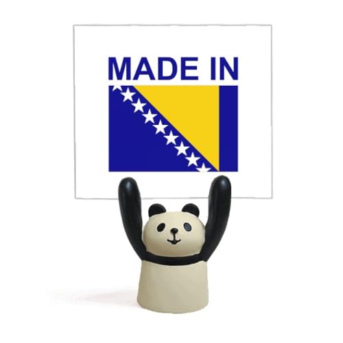 Porte-mémo de pays de Bosnie-Herzégovine motif panda, le cadeau de décoration idéal