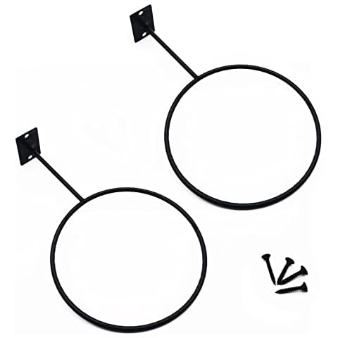 gorrbinfen 2 Pcs Ball Holder Wall Mounted Ball Rack Iron Football Display Stands for Basketball Rugby Sports Balls Fitness Balls Football Volleyball Cover