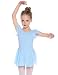 Hawiton Maillot Ballet Danza niña Tutu algodón 5-16 años,Elástico Manga Corta Gimnasia...