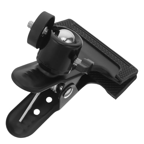 HOLIDYOYO Abrazadera de Retención Metálica con Cabezal Giratorio 360° y Tornillo 1/4 para Trípode Pinzas para Fondo de Estudio Clip para Cámara Digital Accesorio Fotográfico de Alta