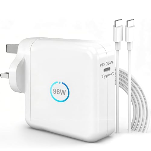 96W USB C Super Fast Charger Compatible with Mac-Book Pro Charger/Mac-Book Air ChargerFor Mac-Book Pro Mac-Book Air 16 15 14 13 inches Mac Laptop iPad Pro 11inches and all USB C devices